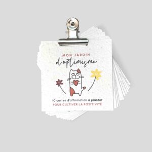 Jeu de cartes d'affirmation à planter - Mon Jardin d'Optimisme 1