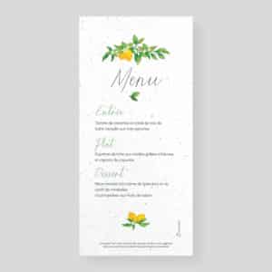 Seeded wedding menu