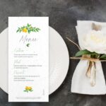 Menu de mariage ensemencé - "Passion Citron" 1 Menu de mariage ensemencé Passion Citron