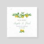 Faire-part de mariage ensemencé - Passion Citron
