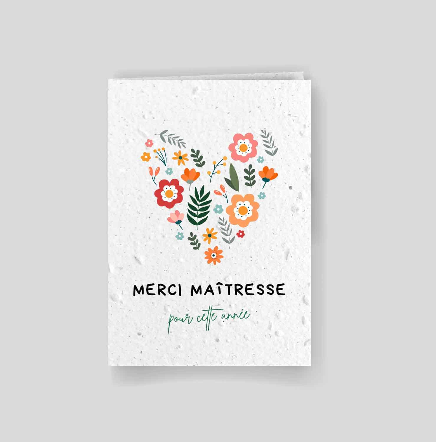 Carte à planter - Merci Maîtresse_recto