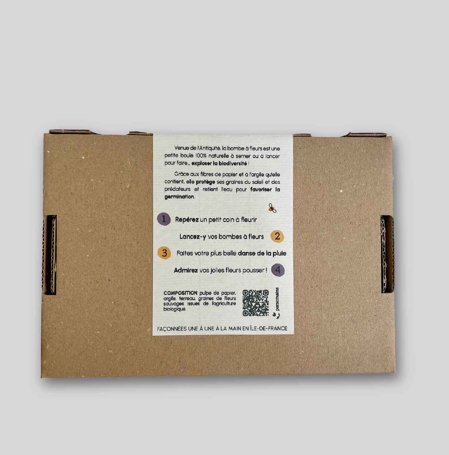 Personalised flower bomb box - back