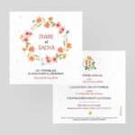 Faire-Part de mariage ensemencé éco-recyclé - Butterfly Parade 4 Faire-Part de mariage ensemencé éco-recyclé - Butterfly Parade - recto-verso