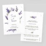 Faire-part mariage à semer - Lavande bohème - recto-verso