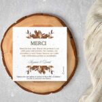Carte de remerciement à semer mariage – Automne au Château - situation
