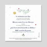 Faire-Part de mariage ensemencé éco-recyclé - Jardin Gaudi - verso