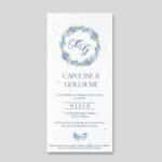 Faire-part de mariage ensemencé - Feuillage de givre