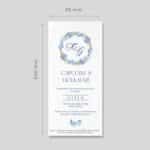 Faire-part de mariage ensemencé - Feuillage de givre - dimensions