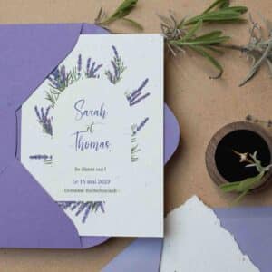 Faire-part mariage ensemencé écologique
