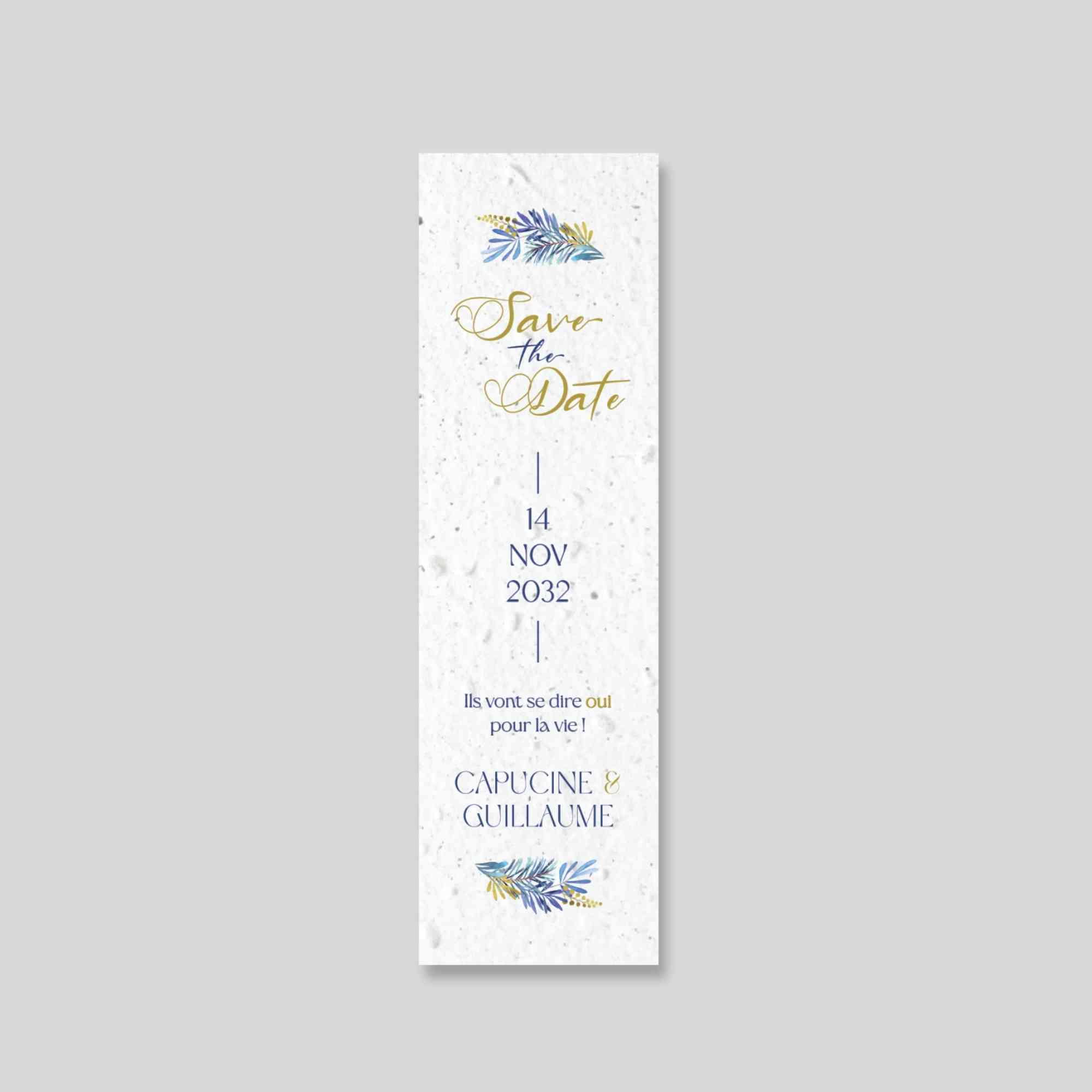 Save-the-Date à semer - Feuillage de givre